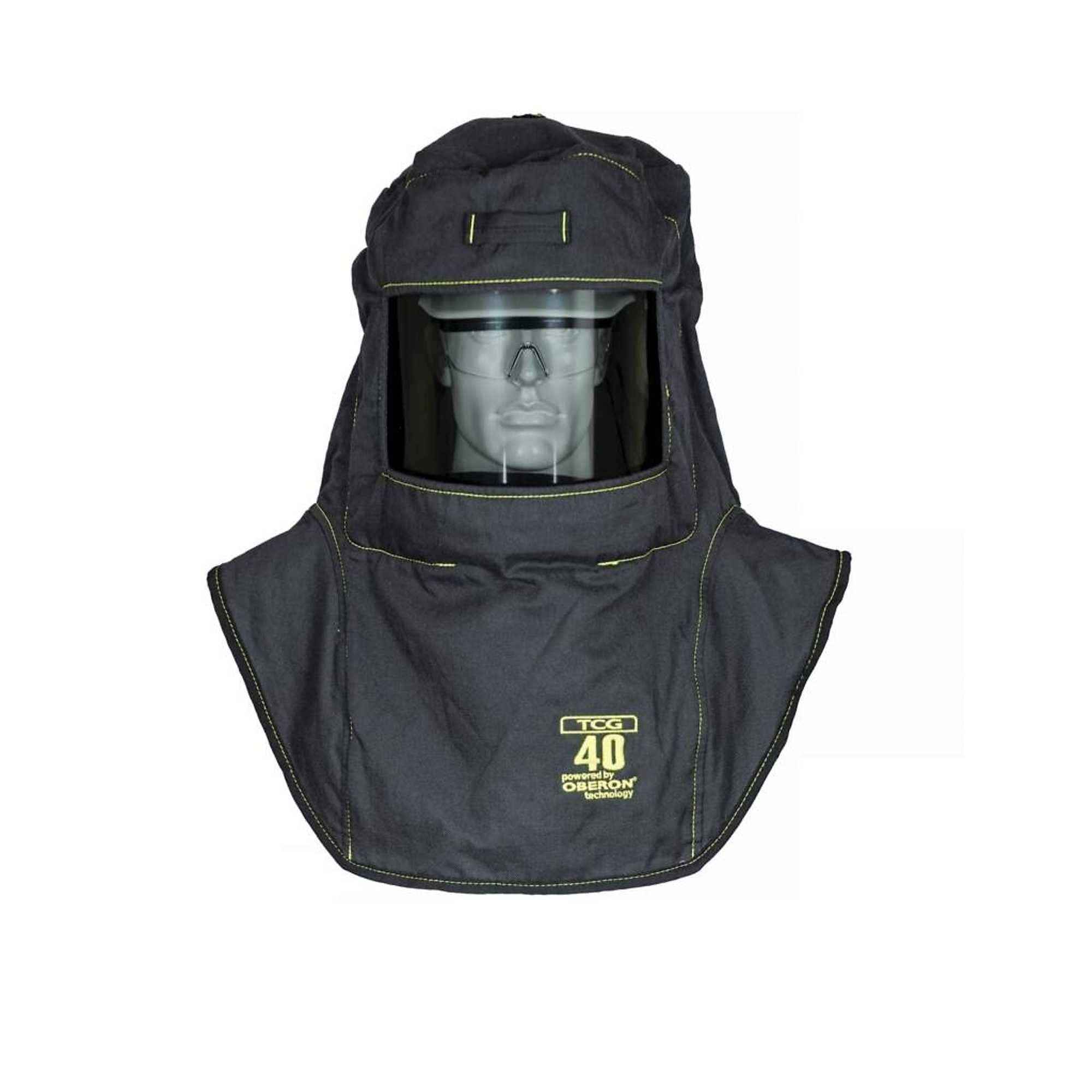 OBERON™ - Hood with Hard Cap - Arc Flash - 40 Cal TCG™ - Color: Black - Window: True Color Grey (TCG™) - Model # TCG40-C